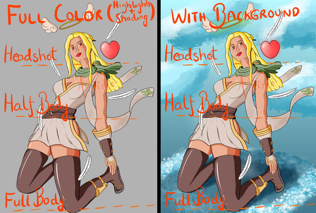 full color and background example